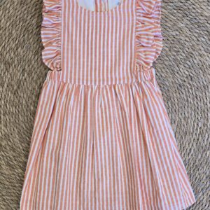 VESTIDO RAYAS NARANJAS NIÑAS